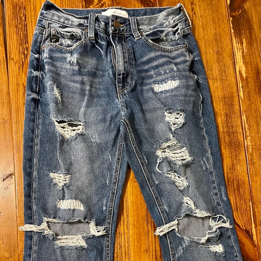 Kancan distressed mom jeans